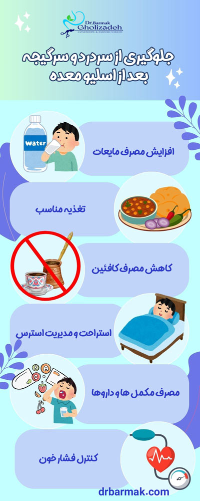سردرد بعد از اسلیو معده | دکتر برمک قلی زاده